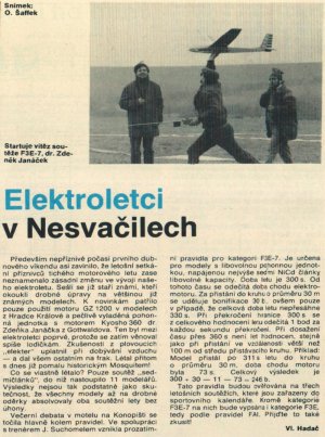 Setkání elektroletců, Modelář 6/1987