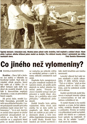Setkání obřích modelů, Benešovský deník 22.9.2003