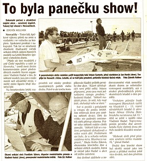 Setkání obřích modelů, Benešovský deník 20.9.2004