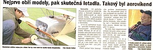 Setkání obřích modelů, Benešovský deník 19.9.2005